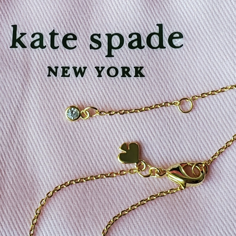 NWT Kate Spade Coral Enamel Pendant Neckla… - Picture 5 of 5
